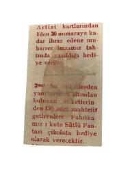 Tom MİX / Çikolata kartı