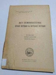 Batı Demokrasisinde Siyasi İktidar ile İktisadi İktidar