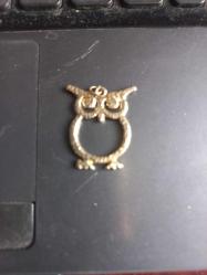 Taşlı Metal Baykuş  kolye ucu