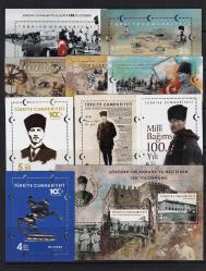 100. yıl BLOKLARI ATATÜRK VE DİĞER BLOKLAR 10 ADET