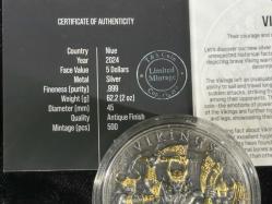 T&S Coin Vikings – 2 oz Gümüş Sikke (Niue, 2024)