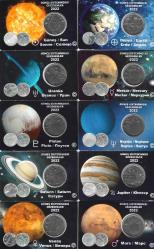 2022 Yılı Özel Basım Güneş Sistemi Gezegenleri Hatıra Para Seti 10'lu Özel Kitinde Çil