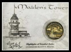 Kız Kulesi Istanbul Hatıra Madalyon Çil