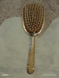 El aynası tarak ve elbise fırçası seti