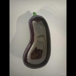 Patlıcan Form Seramik Tabak/Kase