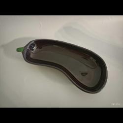 Patlıcan Form Seramik Tabak/Kase