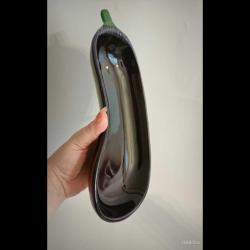 Patlıcan Form Seramik Tabak/Kase