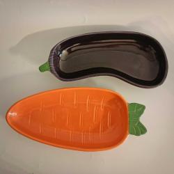 Patlıcan Form Seramik Tabak/Kase