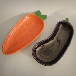 Patlıcan Form Seramik Tabak/Kase