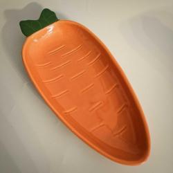 Havuç Form Seramik Tabak/Kase