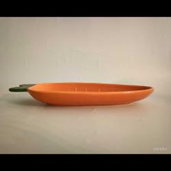 Havuç Form Seramik Tabak/Kase