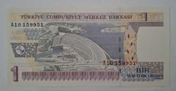 8.EMİSYON RADAR SERİ NUMARALI 1YENİ TÜRK LİRASI