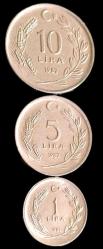 1982 Yılı 1 5 10 Lira Çil Set Alüminyum