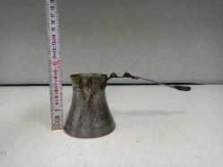 Antika Yaşlı Osmanlı Bakır Kahve Cezvesi