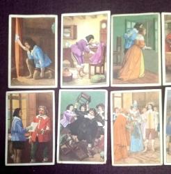 Ç.K.014  BELÇİKA VICTORIA ÇİKOLATA KARTI ' ÜÇ SİLAHŞÖRLER ' TEMALI 10 ADETLİK LOT