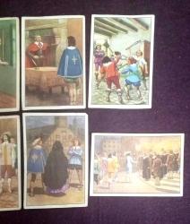 Ç.K.014  BELÇİKA VICTORIA ÇİKOLATA KARTI ' ÜÇ SİLAHŞÖRLER ' TEMALI 10 ADETLİK LOT