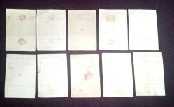 Ç.K.014  BELÇİKA VICTORIA ÇİKOLATA KARTI ' ÜÇ SİLAHŞÖRLER ' TEMALI 10 ADETLİK LOT