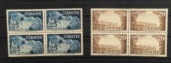 1958 PAMUKKALE TURİSTİK PROPAĞANDA SERİSİ DÖRTLÜ BLOK DAMGASIZ MNH p359