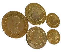 2023 Tedavül 5-10-50 kuruş 1-5 Lira Set Çil