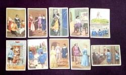 Ç.K.015  BELÇİKA VICTORIA ÇİKOLATA KARTI ' ÜÇ SİLAHŞÖRLER ' TEMALI 10 ADETLİK LOT