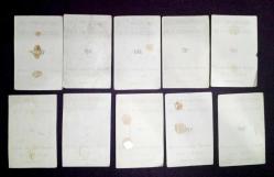 Ç.K.015  BELÇİKA VICTORIA ÇİKOLATA KARTI ' ÜÇ SİLAHŞÖRLER ' TEMALI 10 ADETLİK LOT