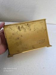 ANGELUS DEV BOY PİRİNÇ ŞöMiNe - KoNSoL SAATİ. PİLLİ . İTALYAN 1975 OTEL İÇİN ÖZEL YAPIM  .....22X7X15 cm çalışır durumda