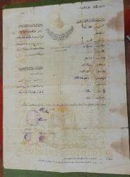 LOT.8 » 1330 TARİHLİ ASKERİ TESKERE. ERBAA'LI ALİ RIZA'YA AİT. NADİR. KOLEKSİYONLUK.