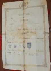 LOT.13 » OSMANLI DİPLOMA. ÇOK NADİR. KOLEKSİYONLUKTUR.