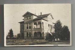FOTO HALİT ŞERİF / AYDIN TÜRK BAYRAKLI VAKİ KONAĞI BİNASI NADİR FOTOKART...