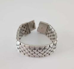 Vintage 925 Gümüş Özel Yapım Erkek Bilekliği 148 gram