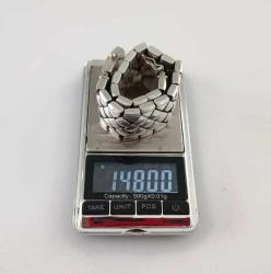 Vintage 925 Gümüş Özel Yapım Erkek Bilekliği 148 gram