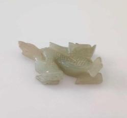 Antika Elde Oyma Nephrite Jade Yeşim Taşı Dragon  Figürü Şans ve Bereket Tılsımı Çin