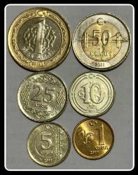 2011 - 1/5/10/25/50 KURUŞ + 1 LİRA / TAM TAKIM (TCM2011)