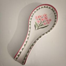 Retro Melamin Kaşıklık - Pembe Çiçekli