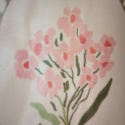 Retro Melamin Kaşıklık - Pembe Çiçekli