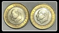 2012 - 1 LİRA (T.C Ters ve Düz) 2”li Tk. “EN AZ BASILAN TARİH” TCM2012