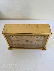 ANGELUS DEV BOY PİRİNÇ ŞöMiNe - KoNSoL SAATİ. PİLLİ . İTALYAN 1975 OTEL İÇİN ÖZEL YAPIM  .....22X7X15 cm çalışır durumda