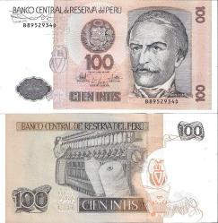 Peru 100 Intıs Yabancı Kağıt Para Çil (Unc) Koleksiyon Para