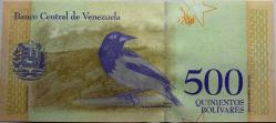 Venezuela 2018 Yılı 500 Bolivares Çil(Unc) Koleksiyon Para