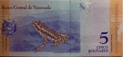 Venezuela 2018 Yılı 5 Bolivares Çil(Unc) Koleksiyon Para