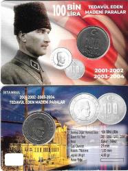 2001 Yılı Tedavül 100 Bin Türk Lirası Özel Kitinde