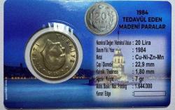 1984 Yılı Tedavül 20 Türk Lirası Çil Özel Kitinde