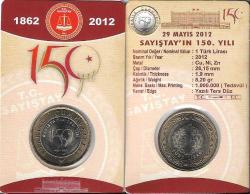 2012 Yılı 1 Türk Lirası Sayıştay'ın 150. Yılı Hatıra Para Özel Kitinde Çil
