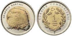 2014 Yılı Anadolu Kartalı Darphane Hatıra Bimetal Çil