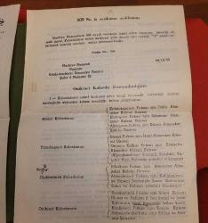 KOLEKSİYONLUK HARBİYE NEZARETİ ANTETLİ, KOLORDULARIN SEFERBERLİK EMRİ.FİLİGRANLIDIR. VE TÜRKÇE ÇEVRİMİ.