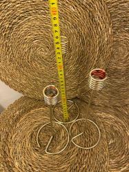 3 lü gümüş rengi Şamdan