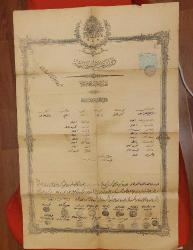 LOT.7 » OSMANLI DİPLOMA. ŞAHADETNAME. ÇERÇEVELİK. KOLEKSİYONLUK.