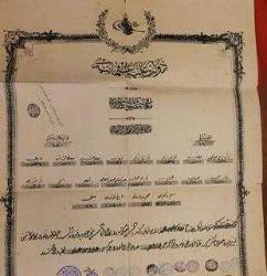 OSMANLI DİPLOMA. ŞAHADETNAME. NADİR. KOLEKSİYONLUK.