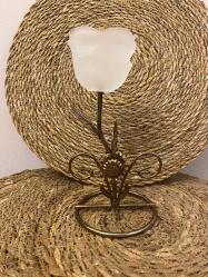 Metal çiçek Şamdan Mumluk