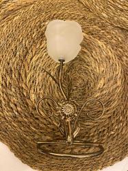 Metal çiçek Şamdan Mumluk